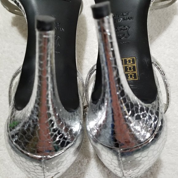 Stuart Weitzman silver patent leather heels - Picture 7 of 8